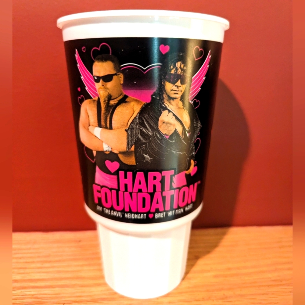 Limited Edition 🔥 WWE Hart Foundation Bojangles Cup 🏆 Bret Hart Jim Neidhart